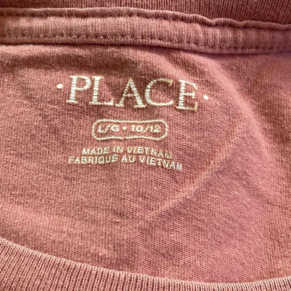 10/$50 PLACE Graphic Tee with Bold Statement Size L (10-12) Unisex - Picture 4 of 5